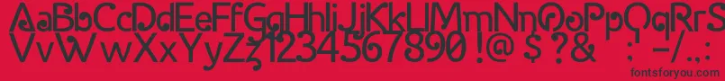 HalidaSans Font – Black Fonts on Red Background