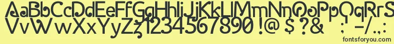 HalidaSans Font – Black Fonts on Yellow Background