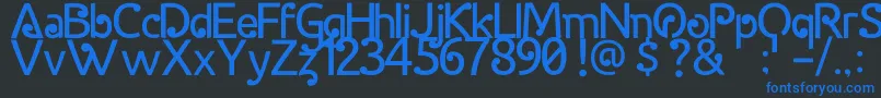 HalidaSans Font – Blue Fonts on Black Background