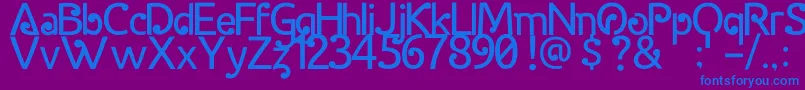 HalidaSans Font – Blue Fonts on Purple Background