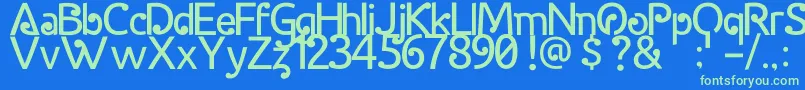 HalidaSans Font – Green Fonts on Blue Background