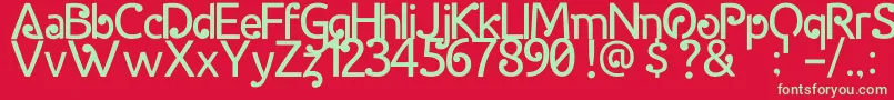 HalidaSans Font – Green Fonts on Red Background