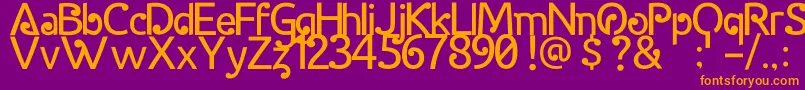 HalidaSans Font – Orange Fonts on Purple Background