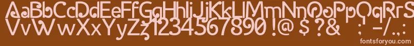 HalidaSans Font – Pink Fonts on Brown Background