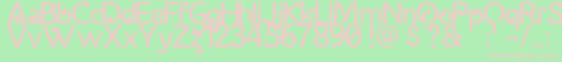 HalidaSans Font – Pink Fonts on Green Background