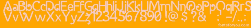 HalidaSans Font – Pink Fonts on Orange Background