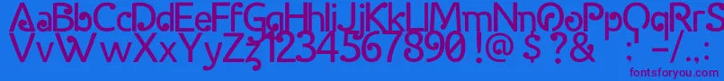 HalidaSans Font – Purple Fonts on Blue Background