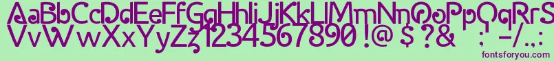 HalidaSans Font – Purple Fonts on Green Background