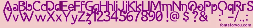 HalidaSans Font – Purple Fonts on Pink Background