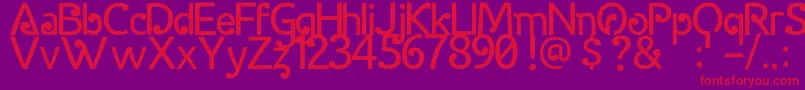 HalidaSans-Schriftart – Rote Schriften auf violettem Hintergrund
