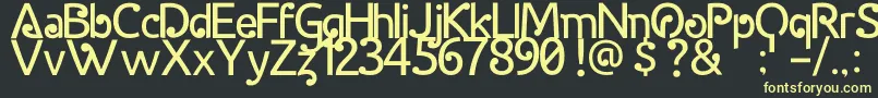 HalidaSans Font – Yellow Fonts on Black Background