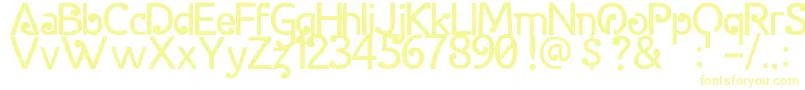 HalidaSans Font – Yellow Fonts on White Background