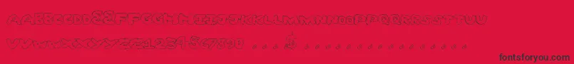 Ghostclouds Font – Black Fonts on Red Background