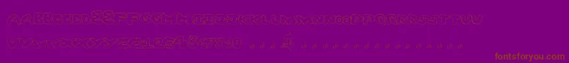 Ghostclouds-Schriftart – Braune Schriften auf violettem Hintergrund