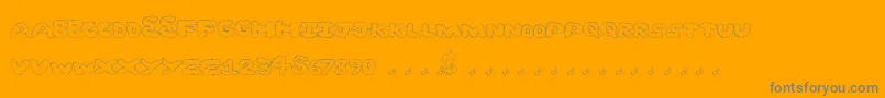 Ghostclouds-Schriftart – Graue Schriften auf orangefarbenem Hintergrund