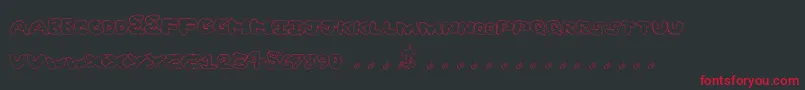 Ghostclouds Font – Red Fonts on Black Background