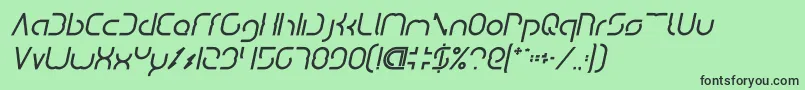 fuente DismechaBoldItalic – Fuentes Negras Sobre Fondo Verde