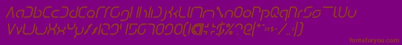 DismechaBoldItalic Font – Brown Fonts on Purple Background