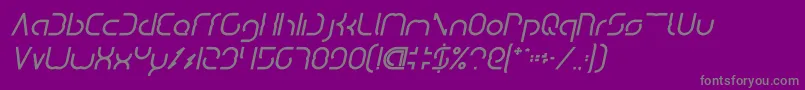 DismechaBoldItalic Font – Gray Fonts on Purple Background