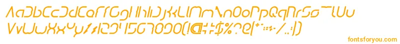 DismechaBoldItalic Font – Orange Fonts on White Background