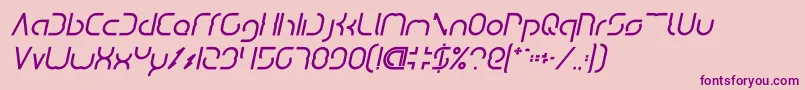 DismechaBoldItalic Font – Purple Fonts on Pink Background