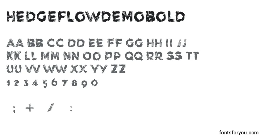 Schriftart HedgeflowdemoBold – Alphabet, Zahlen, spezielle Symbole