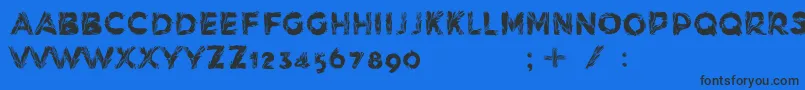 フォントHedgeflowdemoBold – 黒い文字の青い背景
