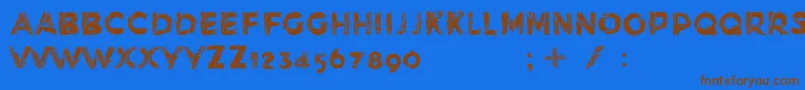 HedgeflowdemoBold Font – Brown Fonts on Blue Background