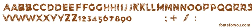 Шрифт HedgeflowdemoBold – коричневые шрифты на белом фоне