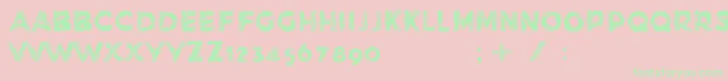 HedgeflowdemoBold Font – Green Fonts on Pink Background