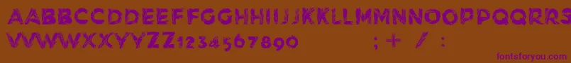 HedgeflowdemoBold Font – Purple Fonts on Brown Background