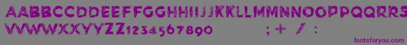 フォントHedgeflowdemoBold – 紫色のフォント、灰色の背景