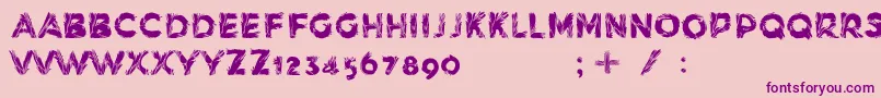 HedgeflowdemoBold Font – Purple Fonts on Pink Background