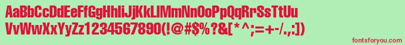 Saiba mais sobre a fonte ContextExtraCondensedSsiBoldExtraCondensed Fonte ContextExtraCondensedSsiBoldExtraCondensed – fontes vermelhas em um fundo verde