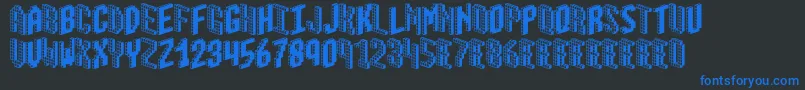 Blox2 Font – Blue Fonts on Black Background
