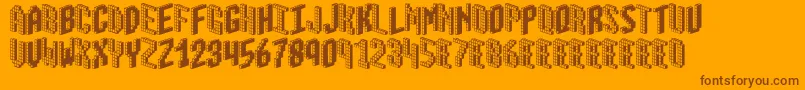Blox2 Font – Brown Fonts on Orange Background