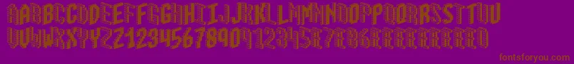 Blox2 Font – Brown Fonts on Purple Background