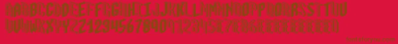 Blox2 Font – Brown Fonts on Red Background