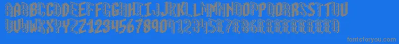 Blox2 Font – Gray Fonts on Blue Background