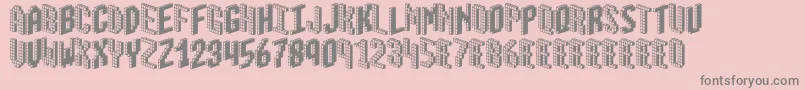 フォントBlox2 – ピンクの背景に灰色の文字