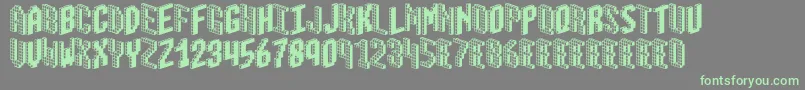 Blox2 Font – Green Fonts on Gray Background
