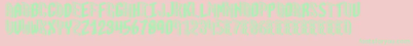 Blox2 Font – Green Fonts on Pink Background