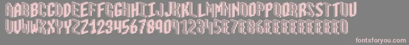 Fonte Blox2 – fontes rosa em um fundo cinza