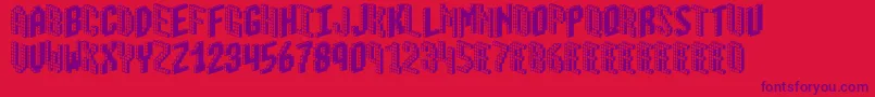 Blox2 Font – Purple Fonts on Red Background