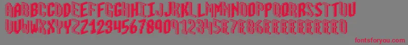 Blox2 Font – Red Fonts on Gray Background
