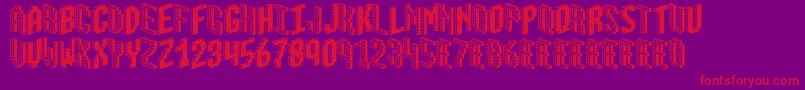 Blox2 Font – Red Fonts on Purple Background