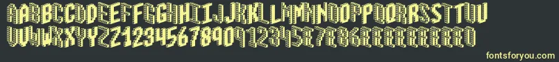 Blox2 Font – Yellow Fonts on Black Background