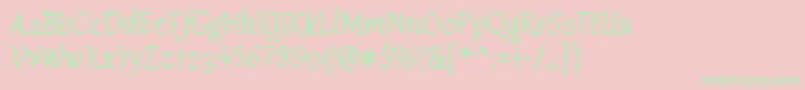 SisterMorphine Font – Green Fonts on Pink Background