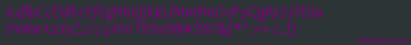 フォントSisterMorphine – 黒い背景に紫のフォント