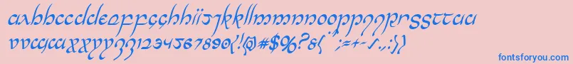 fuente Halfelvencondital – Fuentes Azules Sobre Fondo Rosa